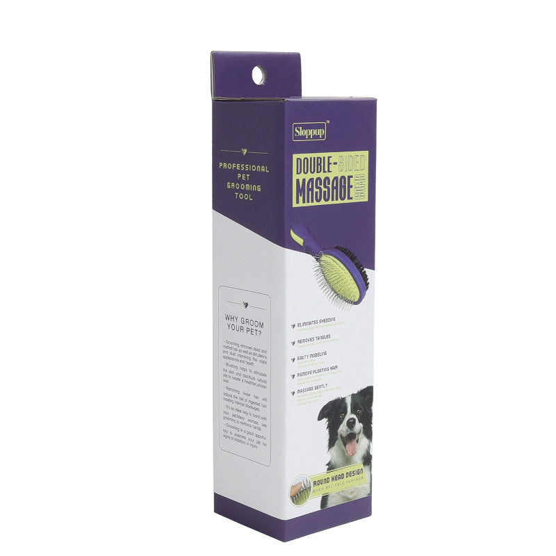 Pet Products Pet Double Face Comb Dog Cat Beauty Air Bag Massage Needle Comb Pet Pig Hair Removal Brush