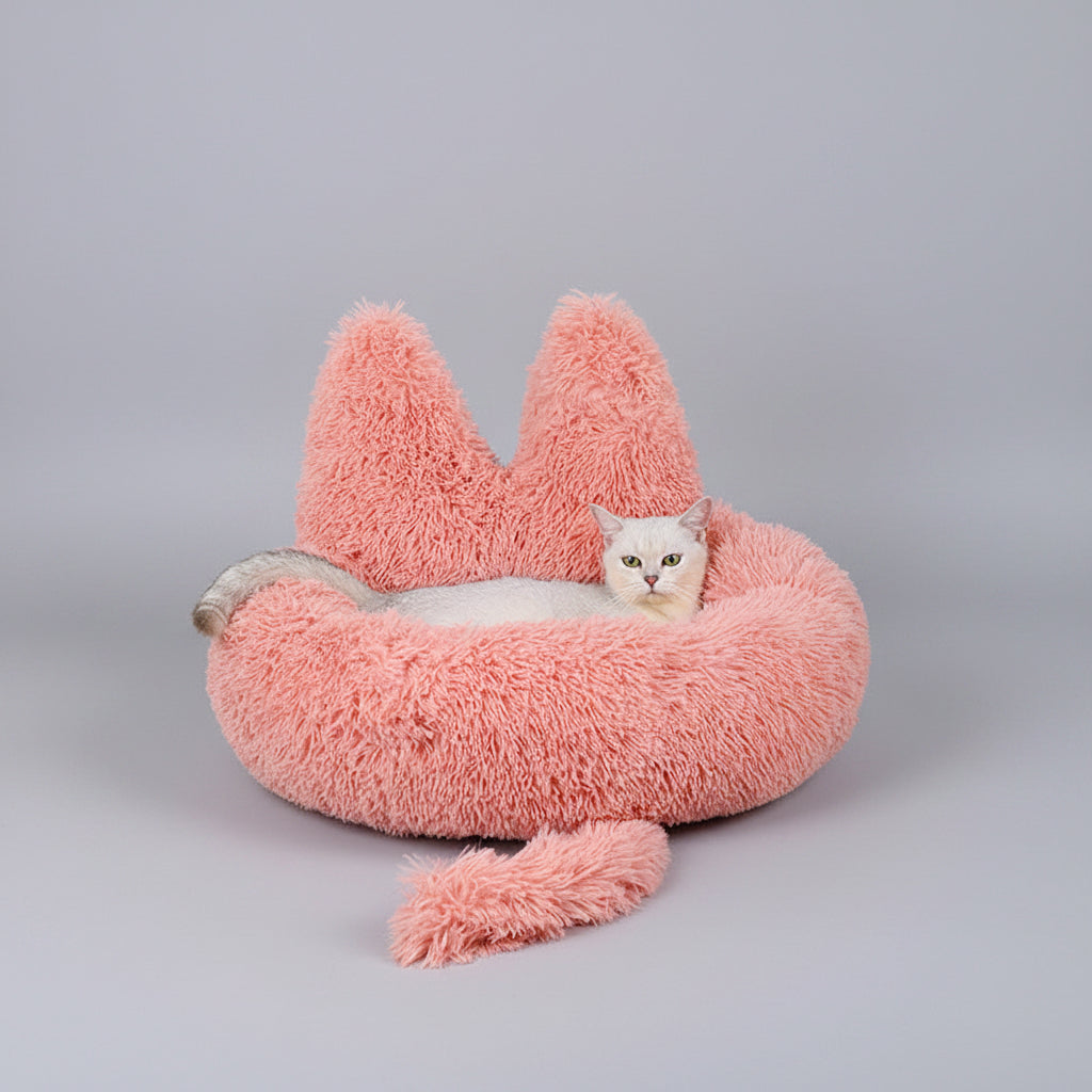 Round Cat House All Season Long Plush Pet House Cat House Warm Pet Supplies Dog Bed Pet Bed Pet Mat