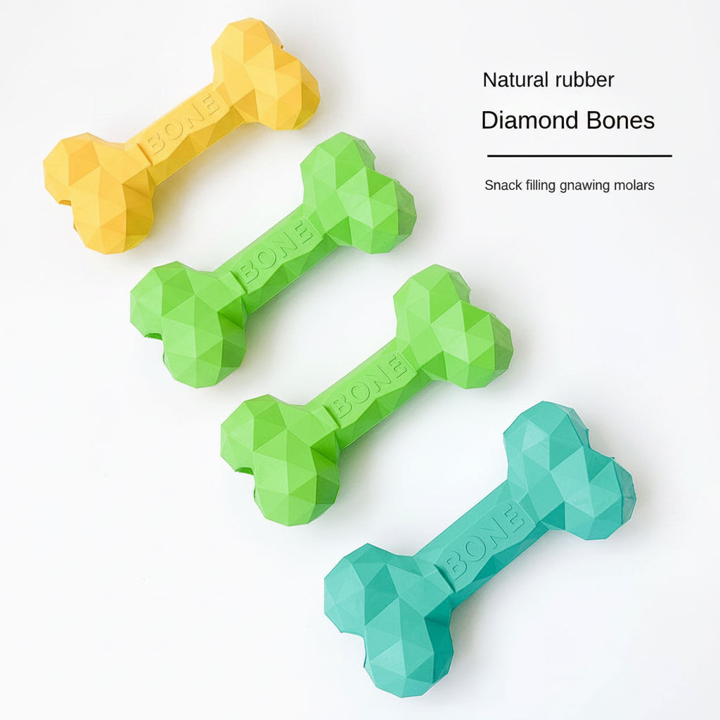 Diamond Bone Pet Slow-Feeding Chew Toy
